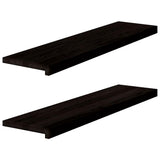 Vidaxx marches d'escalier 2 pcs 100x30x2 cm chêne massif marron foncé