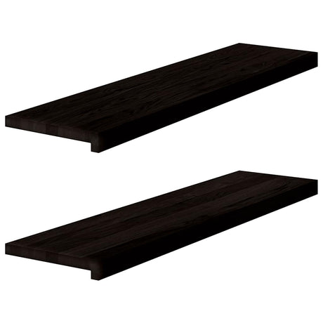 Vidaxx marches d'escalier 2 pcs 100x30x2 cm chêne massif marron foncé