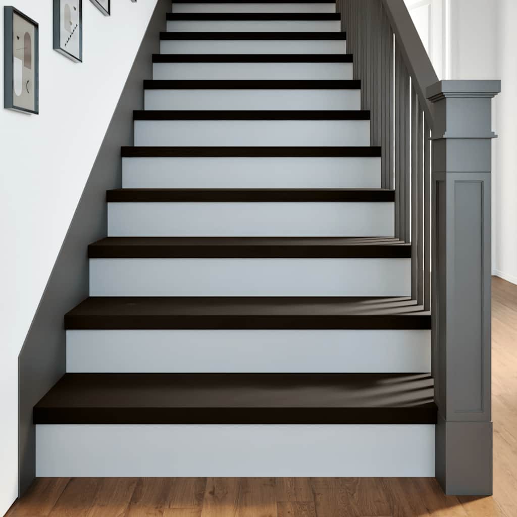 Vidaxx marches d'escalier 2 pcs 100x30x2 cm chêne massif marron foncé