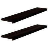 Vidaxx marches d'escalier 2 pcs 120x30x2 cm chêne massif marron foncé