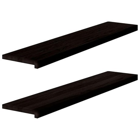 Vidaxx marches d'escalier 2 pcs 120x30x2 cm chêne massif marron foncé