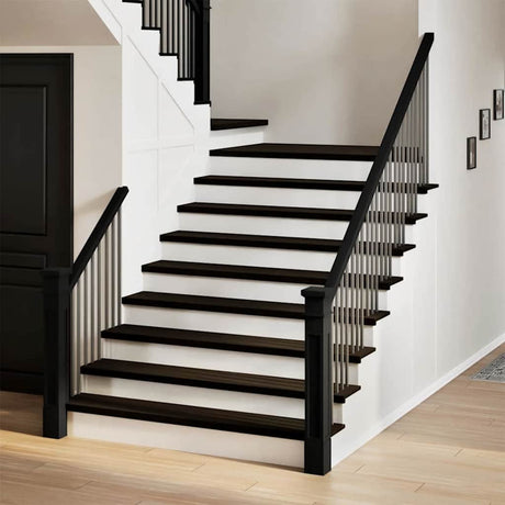 Vidaxx marches d'escalier 2 pcs 120x30x2 cm chêne massif marron foncé