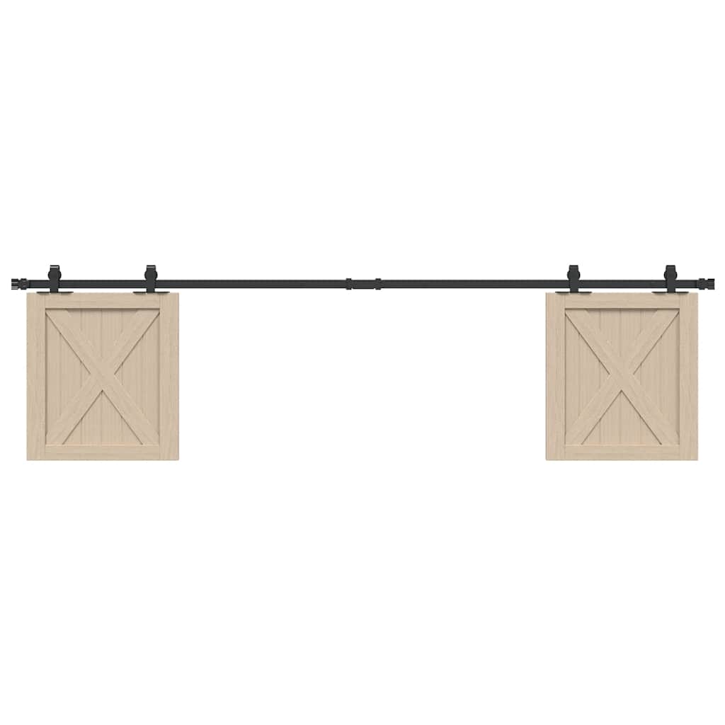Vidaxx kit de suspension pour porte coulissante 200 cm en acier au carbone