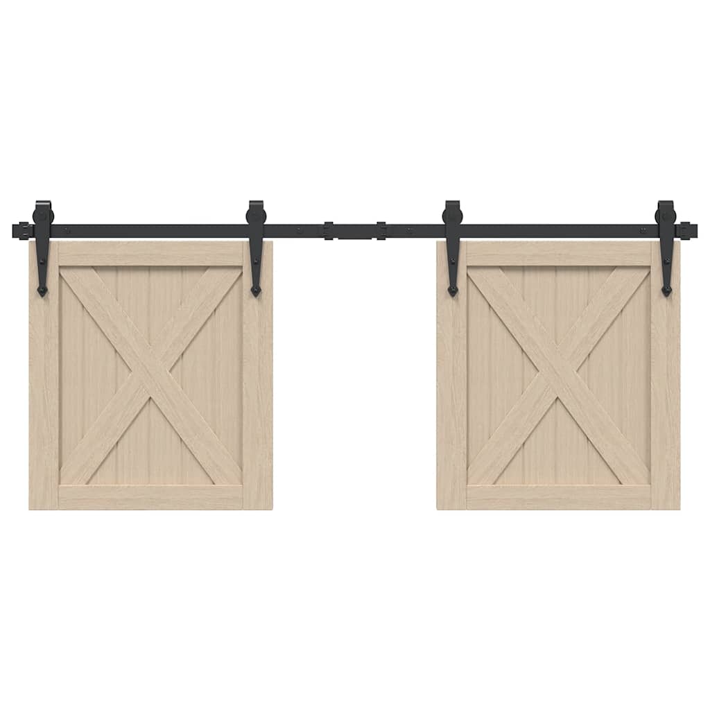 Vidaxx ensemble de suspension pour porte coulissante 122 cm en acier au carbone