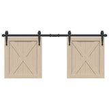 Vidaxx ensemble de suspension pour porte coulissante 122 cm en acier au carbone