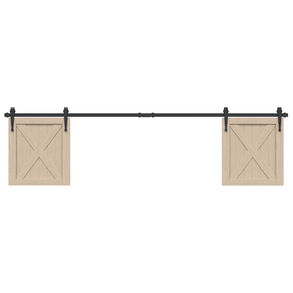 Vidaxx kit de suspension pour porte coulissante 200 cm en acier au carbone