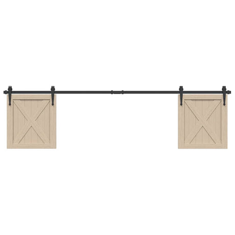 Vidaxx kit de suspension pour porte coulissante 200 cm en acier au carbone