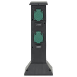 Vidaxx colonne de prise de jardin 4 voies 16x16x39,5 cm noir et vert
