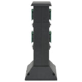 Vidaxx colonne de prise de jardin 4 voies 16x16x39,5 cm noir et vert