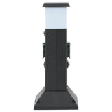 Vidaxxl prise de jardin avec lampe et broche de terre 2 voies 16x16x39,5 cm