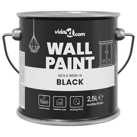 VidaXL peinture murale noir 2,5 l impression murale