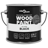 Vidaxxl peinture pour bois noir 16,5 x 16,5 x 16 cm impression murale