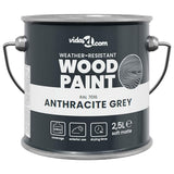 Vidaxxl peinture bois gris 16,5 x 16,5 x 16 cm impression murale