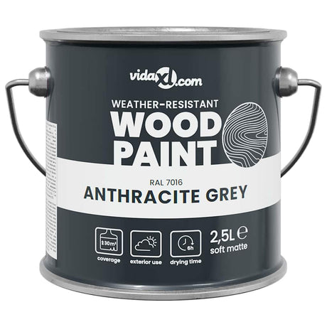 Vidaxxl peinture bois gris 16,5 x 16,5 x 16 cm impression murale