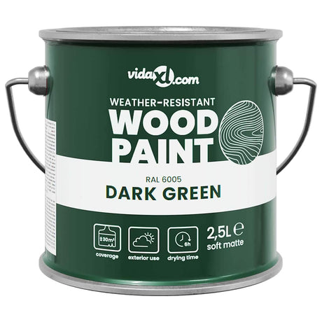 Vidaxxl peinture pour bois vert 16,5 x 16,5 x 16 cm impression murale