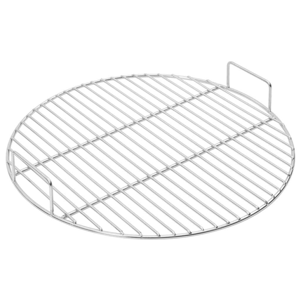 Vidaxl grillgitter med håndtak rundt Ø44,5 cm 304 rustfritt stål