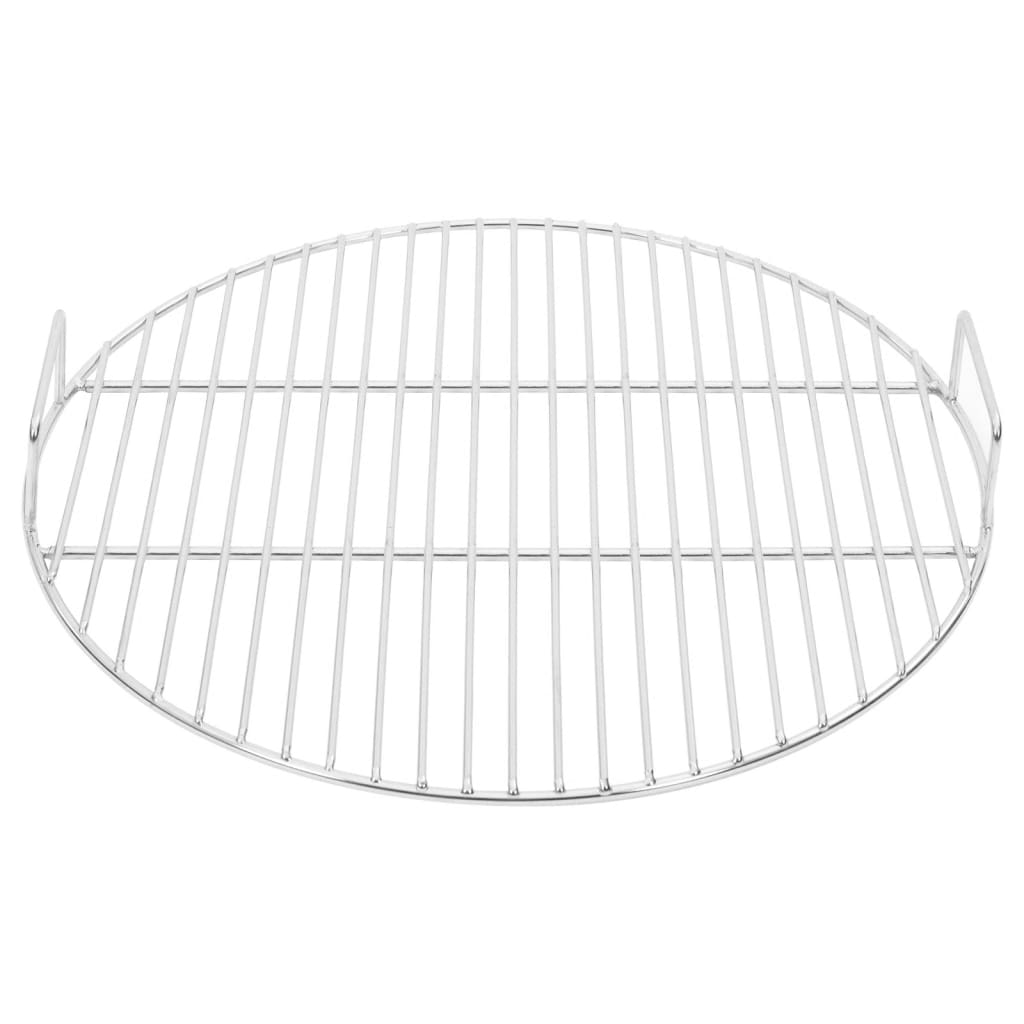 Vidaxl barbecue grille with handles round Ø44.5 cm 304 stainless steel