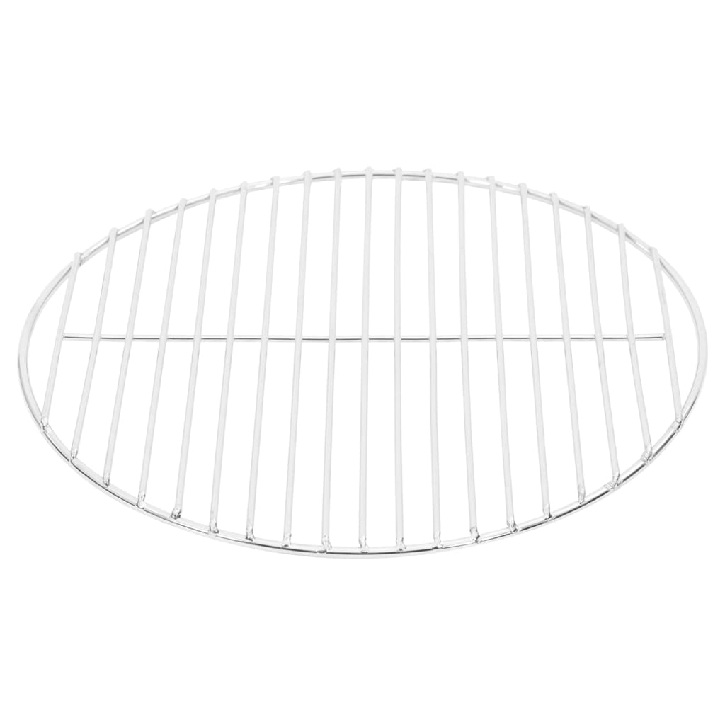 Vidaxl Barbecue Grille Round Ø37 cm 304 Rustfritt stål