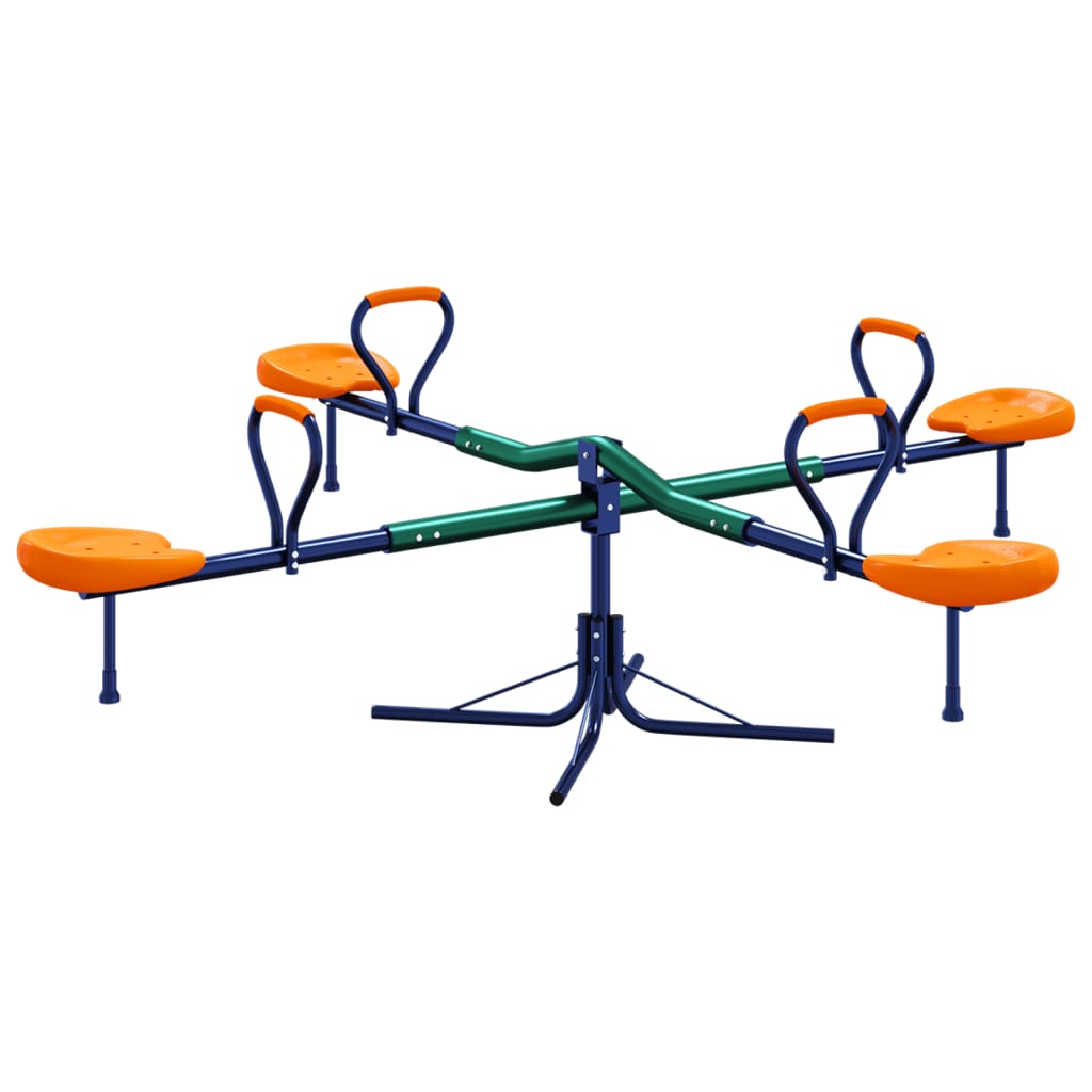 Vidaxl balançoire 4 places orientable à 360 degrés en acier