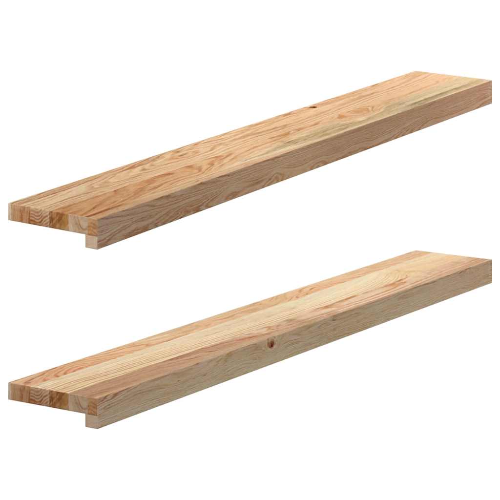 VidaXL Appui de fenêtre 2 pcs non traité 110x15x2 cm chêne massif