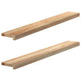 VidaXL Appui de fenêtre 2 pcs non traité 120x15x2 cm chêne massif