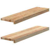 Vidaxl window sills 2 st untreated 80x20x2 cm solid oak