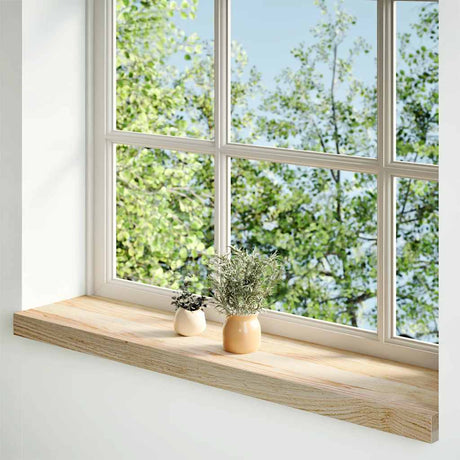 Vidaxx appuis de fenêtre 2 pcs non traité 80x20x2 cm chêne massif
