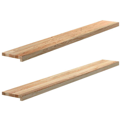 Vidaxx appuis de fenêtre 2 pcs non traité 160x20x2 cm chêne massif