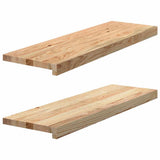 Vidaxx appuis de fenêtre 2 pcs non traité 80x25x2 cm chêne massif