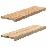 Vidaxx appuis de fenêtre 2 pcs non traité 90x25x2 cm chêne massif