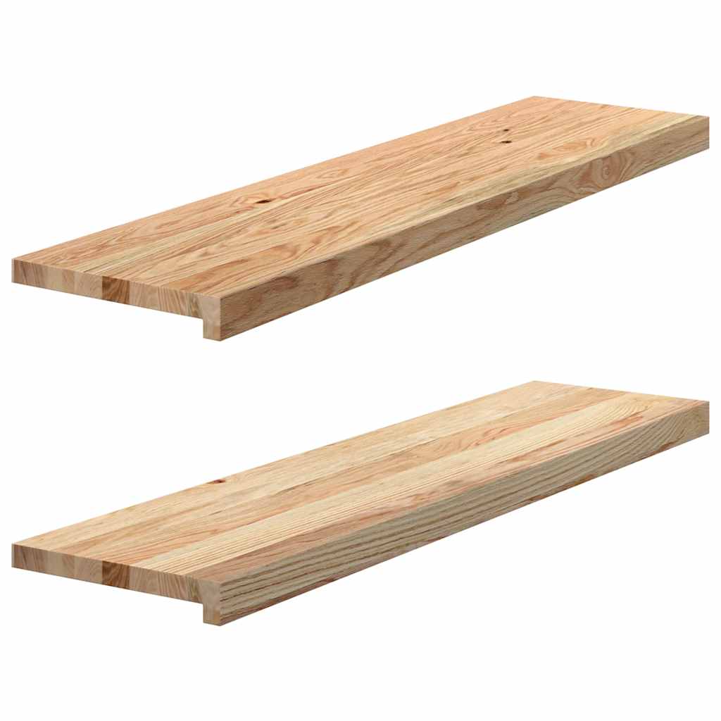 Vidaxl Window Sills 2 St ubehandlet 100x25x2 cm Solid eik