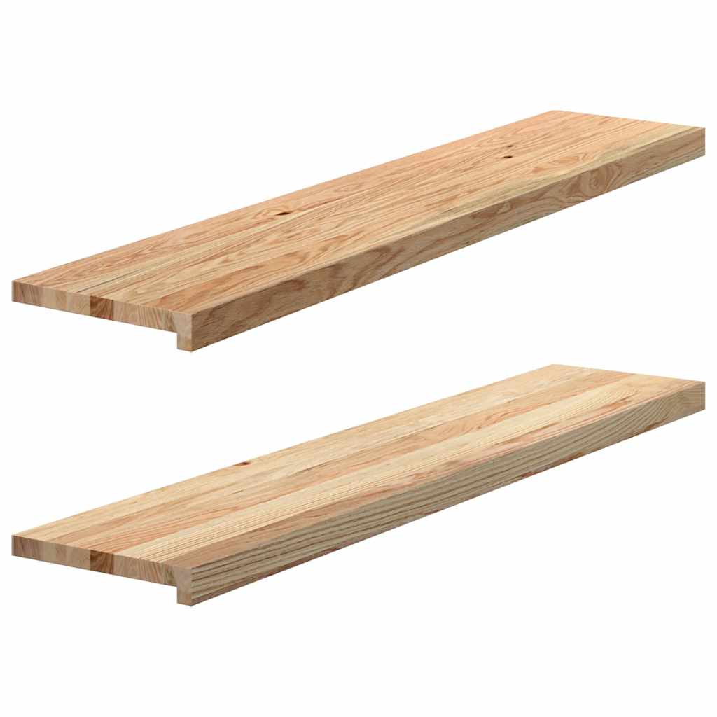 Vidaxx appuis de fenêtre 2 pcs non traité 120x25x2 cm chêne massif