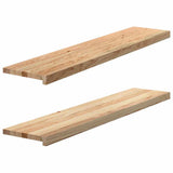 Vidaxx appuis de fenêtre 2 pcs non traité 120x25x2 cm chêne massif