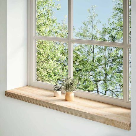 Vidaxx appuis de fenêtre 2 pcs non traité 120x25x2 cm chêne massif