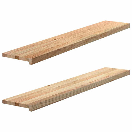 Vidaxx appuis de fenêtre 2 pcs non traité 140x25x2 cm chêne massif