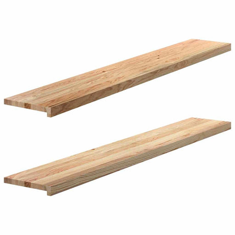 Vidaxx appuis de fenêtre 2 pcs non traité 160x25x2 cm chêne massif