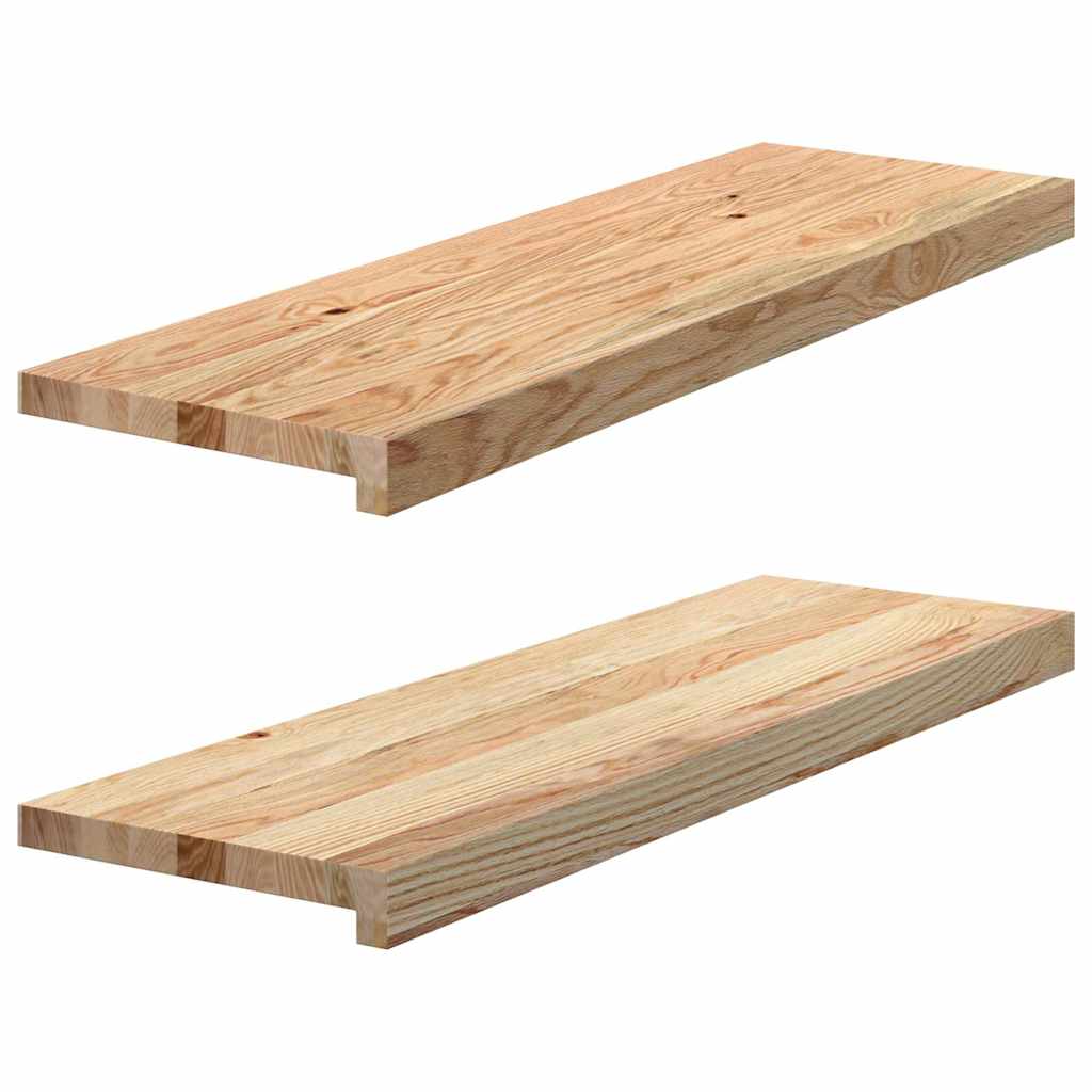 Vidaxx appuis de fenêtre 2 pcs non traité 80x30x2 cm chêne massif