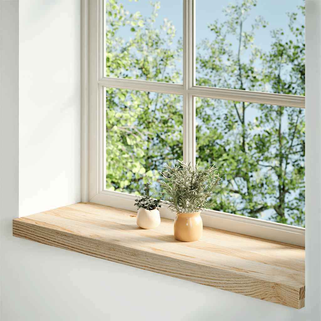 Vidaxl Window Sills 2 st ubehandlet 80x30x2 cm solid egetræ