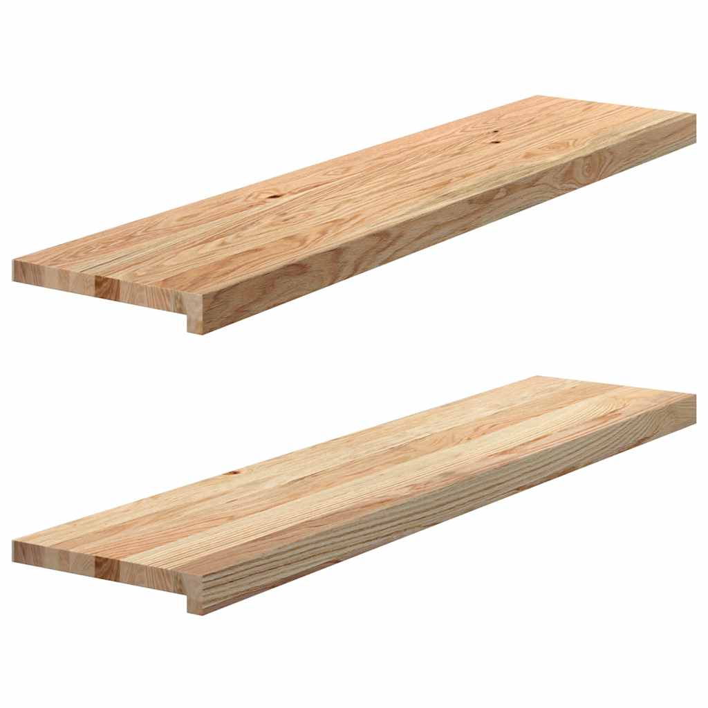 Vidaxx appuis de fenêtre 2 pcs non traité 110x30x2 cm chêne massif