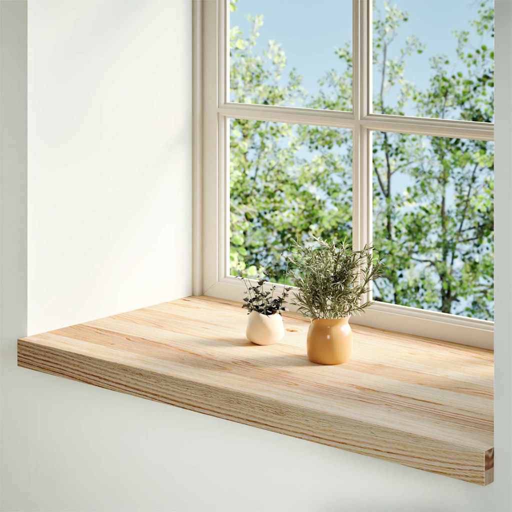 Vidaxl vensterbanken 2 st onbehandeld 90x40x2 cm massief eikenhout