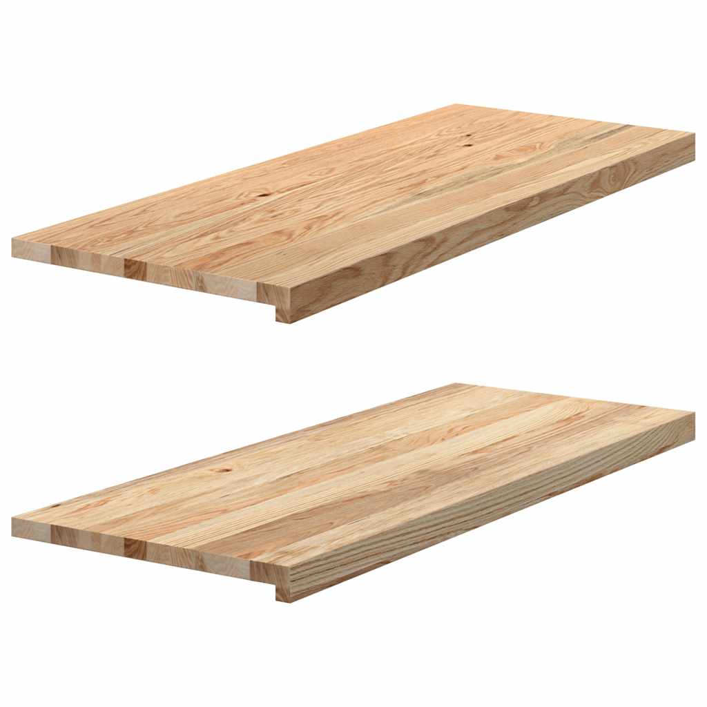 VidaXL Appui de fenêtre 2 pcs non traité 100x40x2 cm chêne massif