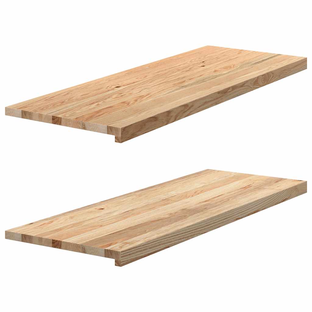 Vidaxx appuis de fenêtre 2 pcs non traité 110x40x2 cm chêne massif