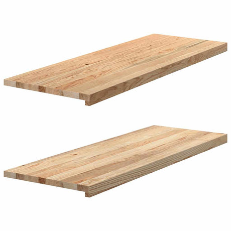 Vidaxx appuis de fenêtre 2 pcs non traité 110x40x2 cm chêne massif