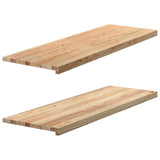 Vidaxx appuis de fenêtre 2 pcs non traité 120x40x2 cm chêne massif
