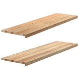 Vidaxx appuis de fenêtre 2 pcs non traité 140x40x2 cm chêne massif