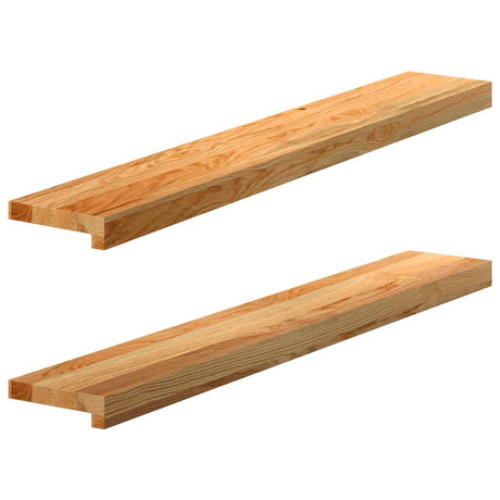 Vidaxx appuis de fenêtre 2 pcs 100x15x2 cm chêne massif marron clair