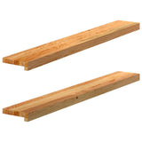 Vidaxx appuis de fenêtre 2 pcs 110x15x2 cm chêne massif marron clair