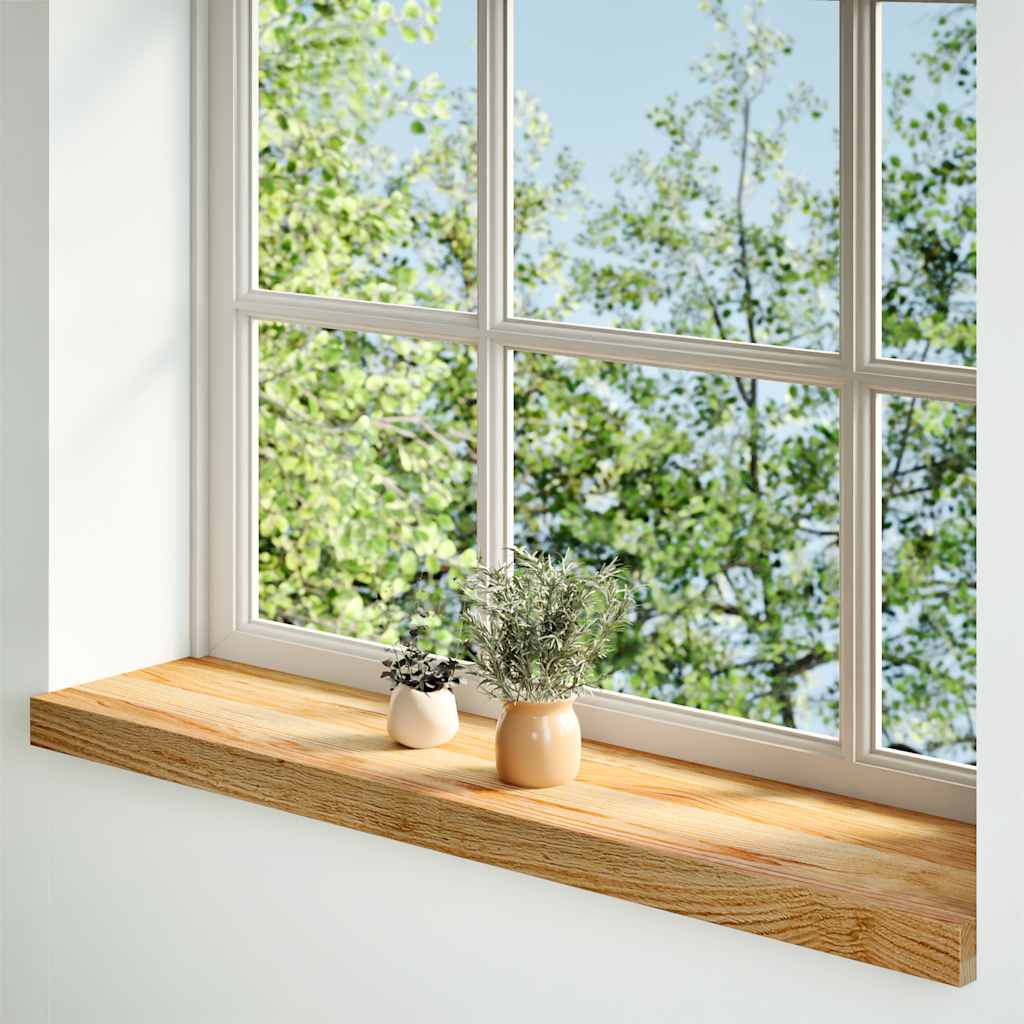 Vidaxl Window Sills 2 St 80x20x2 cm Solid eik lysebrun