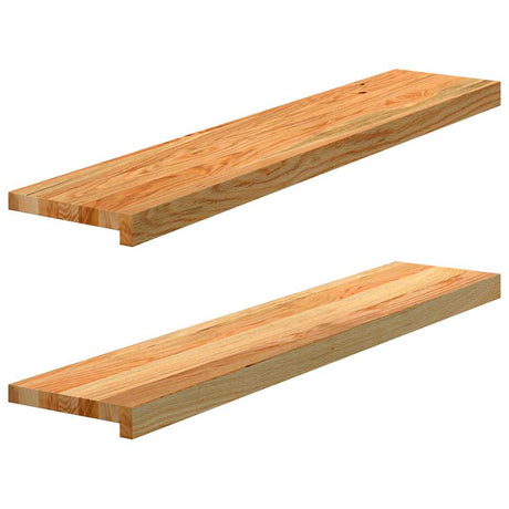 Vidaxx appuis de fenêtre 2 pcs 100x20x2 cm chêne massif marron clair