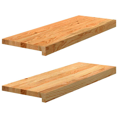 Vidaxx appuis de fenêtre 2 pcs 70x25x2 cm chêne massif marron clair